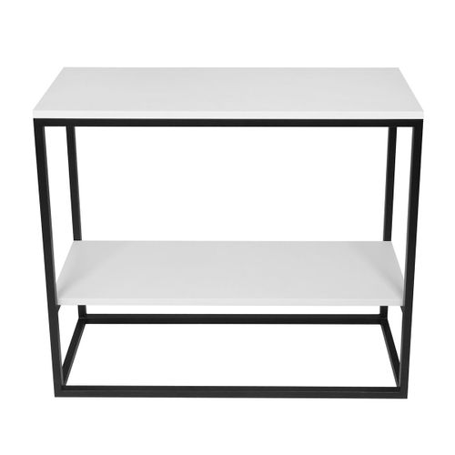 Console Stratifiés, Acier Noir Et Blanc