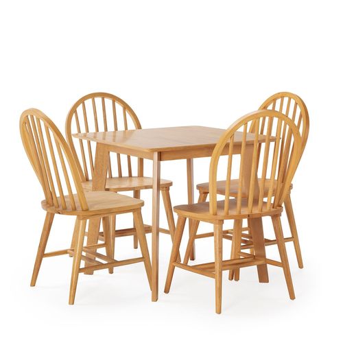 Ensemble Table 80x80 Cm Et 4 Chaises De Salle À Manger En Chêne