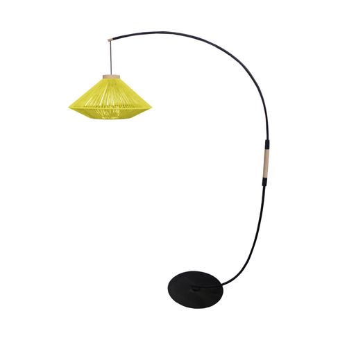Lampadaire Ficelle De Coton Jaune 255 Cm