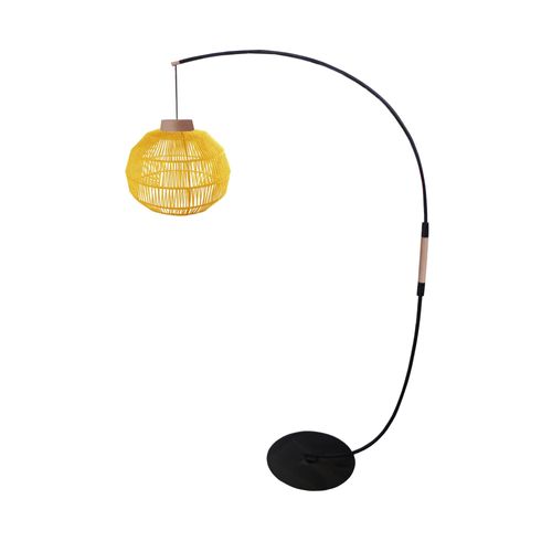 Lampadaire Ficelle De Coton Jaune Foncé 245 Cm