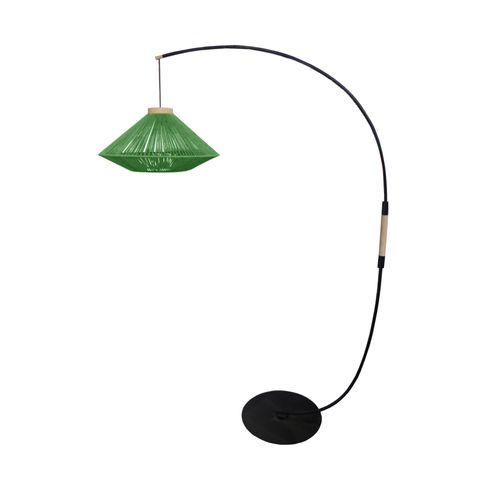 Lampadaire Ficelle De Coton Vert 255 Cm
