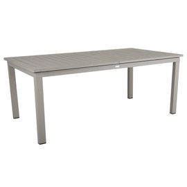 Table De Jardin Extensible 6/14 Places En Aluminium Gris Sable