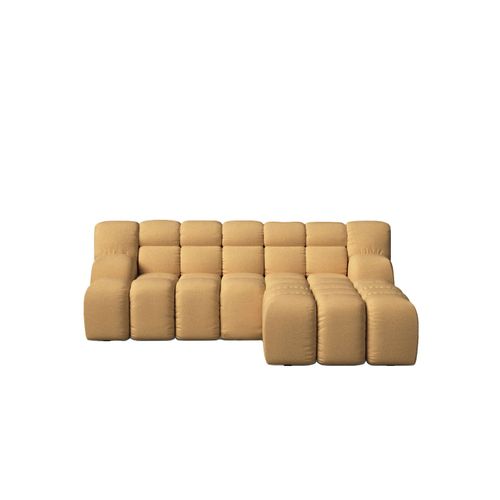 Canapé Moutarde Avec Chaise Longue À Droite 224 X 192 Cm