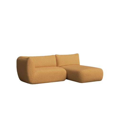 Canapé Moutarde Avec Chaise Longue À Droite 230 X 148 Cm