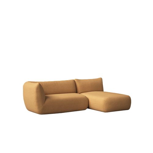 Canapé Moutarde Avec Chaise Longue À Droite 250 X 148 Cm