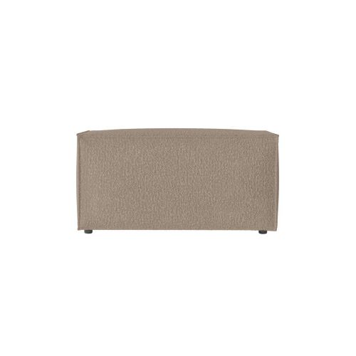Pouf En Tissu Bouclette - Taupe