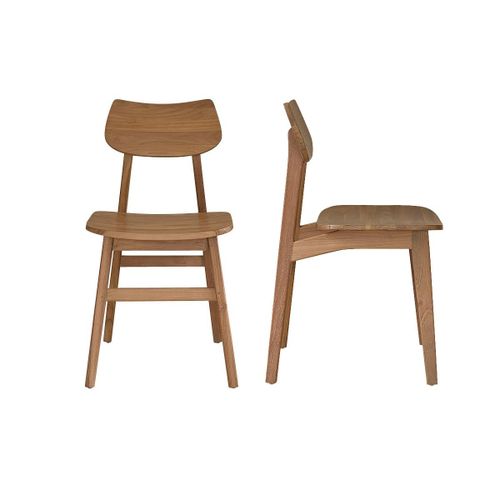Lots De 2 Chaises En Teck Massif