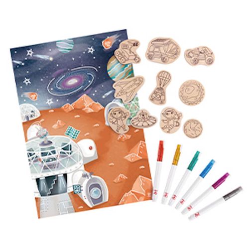 Aimants De L'espace À Colorier