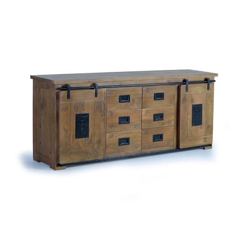 Buffet En Bois Manguier Et Noir