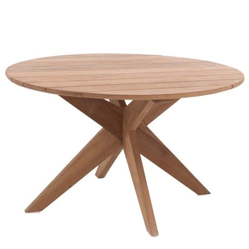 Table De Jardin Ronde 4 Personnes En Teck D135