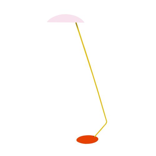 Lampadaire Liseuse Métal Rose 85 Cm