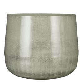 Cache-Pot En Métal Gris Clair D37