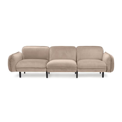 Canapé 3 Places En Velours Beige