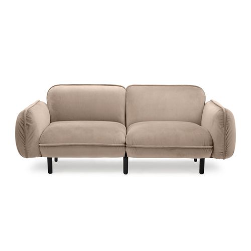 Canapé 2 Places En Velours Beige