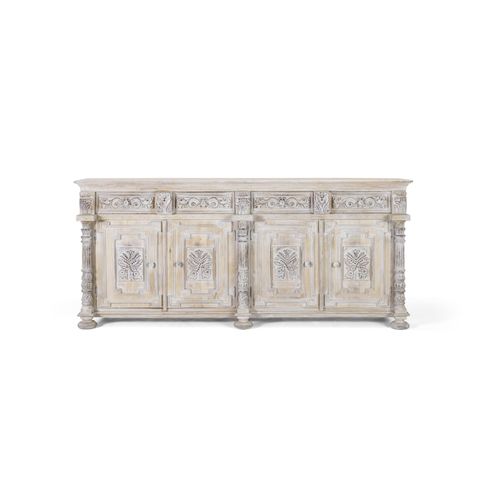 Buffet Avec 3 Tiroirs Et 3 Portes En Bois De Manguier