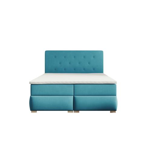 Ensemble Sommier Et Matelas En Velours Turquoise 200x200