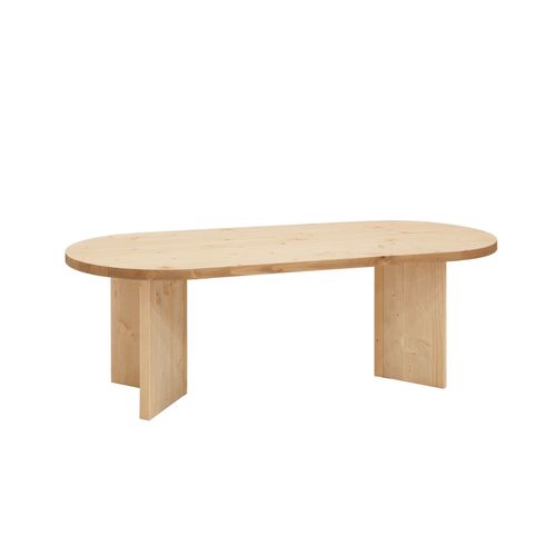 Table À Manger En Bois De Sapin Marron 160x75cm