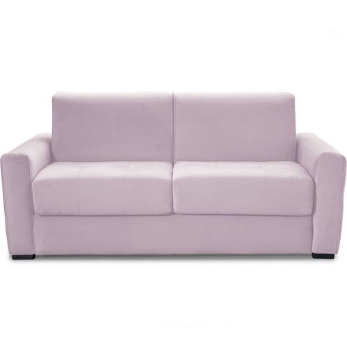Canapé Convertible Express 3 Places En Velours Rose Pâle