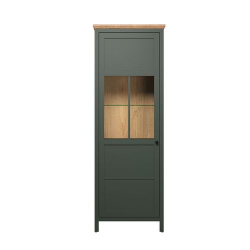 Vaisselier Avec Éclairage Led Inclus, 1 Porte - H198 Cm