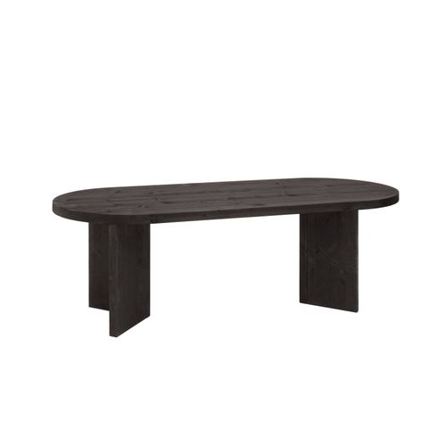Table À Manger En Bois De Sapin Noir 200x75cm