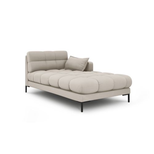 Méridienne Droite En Tissu Structurel Beige