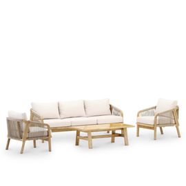 Salon De Jardin 5 Places Bois Et Céramique Moutarde 125x65