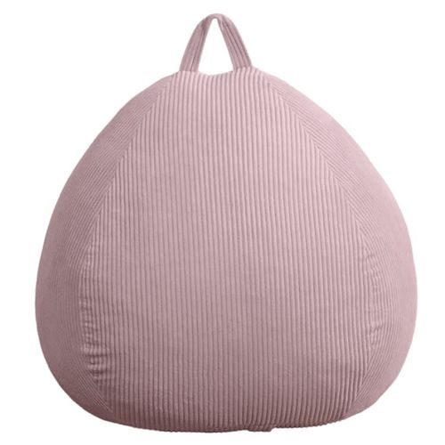 Pouf Poire Déhoussable Velours Côtelé - 105x85 Cm Rose