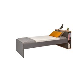 Lit Gigogne Avec Rangement 90x200 Ardoise Et Chêne