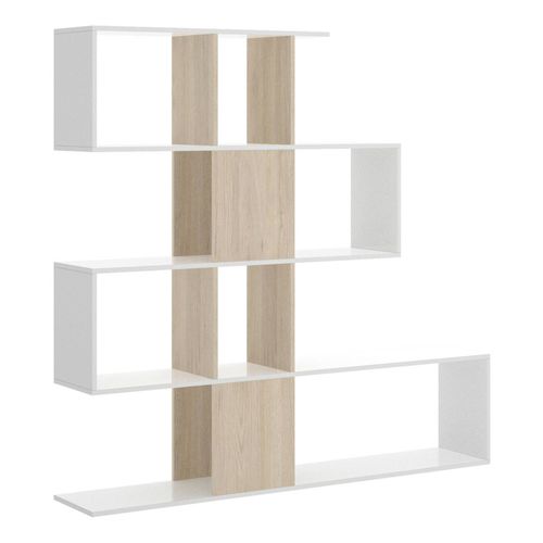 Bibliothèque Effet Bois Blanc 145x29 Cm