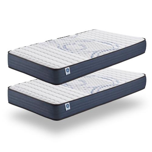 Pack De 2 Matelas 80x200 Cm - Blue Latex - Mousse Hr