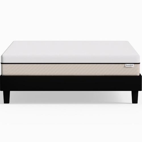 Ensemble Sommier 180x200 Noir + Matelas Hybride À Ressorts Ensachés