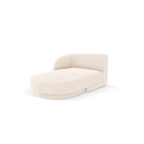 Méridienne Gauche En Tissu Chenille Beige Clair