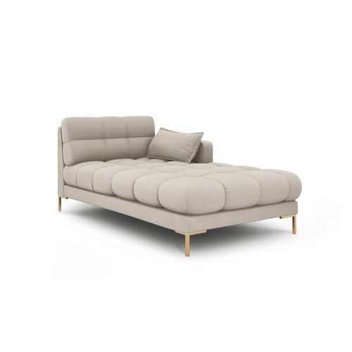Méridienne Droite En Tissu Structurel Beige