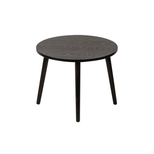 Table Basse Ronde En Bois - Diamètre 50 Cm - Noir