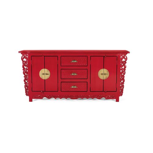 Buffet Avec 2 Portes Et 3 Tiroirs En Bois De Manguier