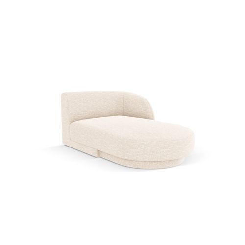 Méridienne Droite En Tissu Chenille Beige Clair