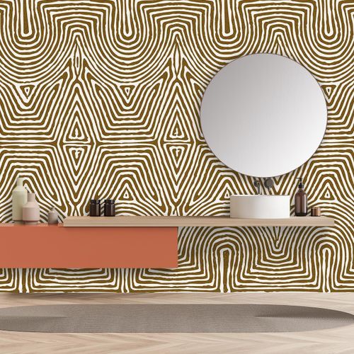 Papier peint motif bogolan 364x270cm