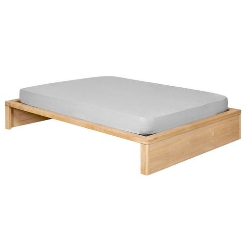 Pack Lit Avec Matelas Bois Massif Hêtre 160x200 Cm
