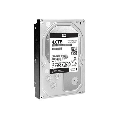 Disque dur performant WD Black WD4004FZWX - Disque dur - 4 To - interne - 3.5" - SATA 6Gb/s - 7200 tours/min - mémoire tampon : 128 Mo