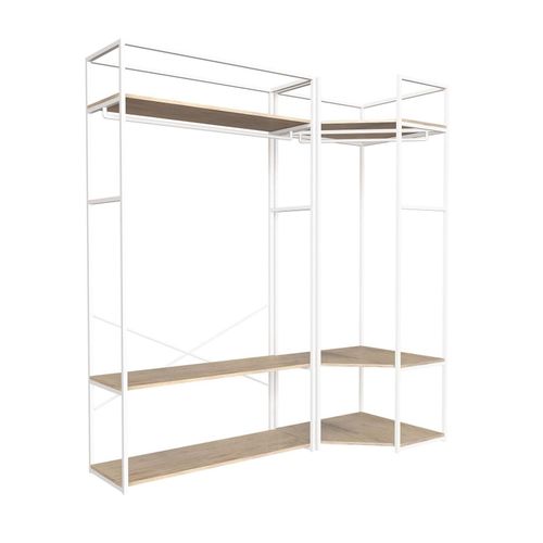 Portants Vêtements Bois Et Métal Noir - Lot De 2