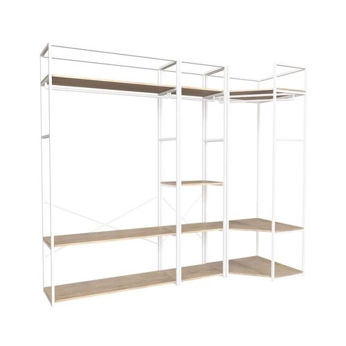 Lot De 3 Portants Bois Et Métal Blanc