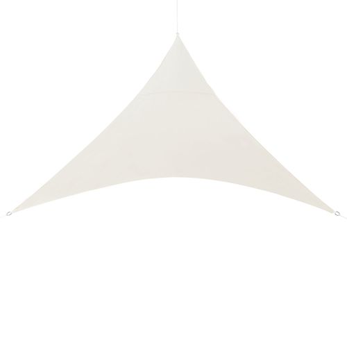 Voile D'ombrage Toile Solaire Polyester Polyuréthane Triangulaire 300 Cm Beige Helloshop26 03_0004607