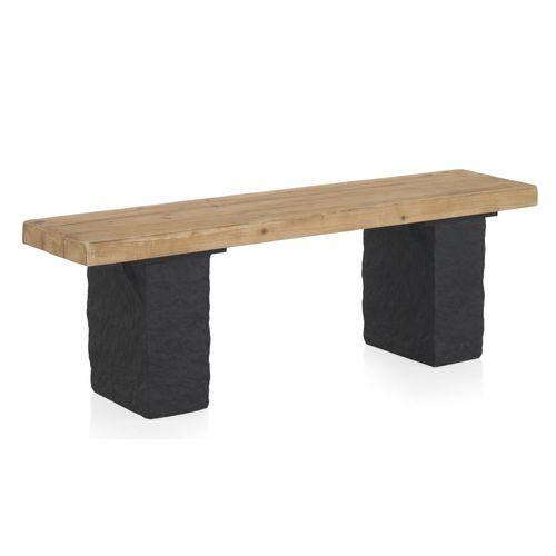 Banc En Bois D'épicéa Avec Base En Polyrésine Mgo