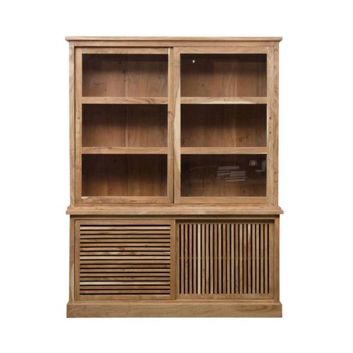 Vaisselier En Bois Marron 165 Cm