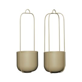 Set De 2 Pots À Suspendre En Fer Khaki