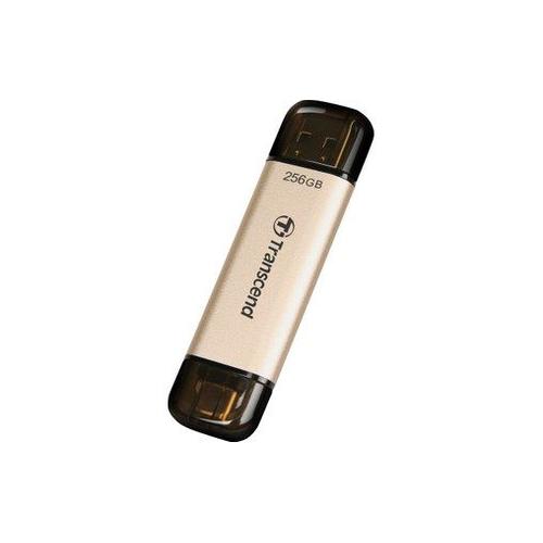 Transcend JetFlash 930C - Clé USB - 256 Go - USB 3.2 Gen 1 / USB-C - or