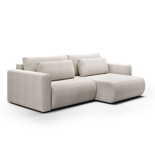 Canapé D'angle Réversible Convertible 3 Places Coffre Bois De Pin Gris