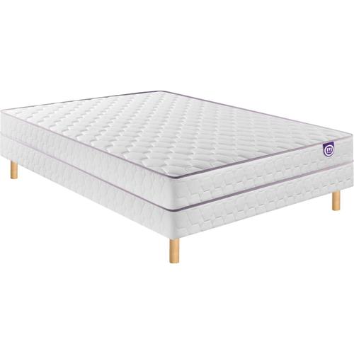 Ensemble Matelas Ressorts Et Sommier Tapissier 140 X 190 Cm