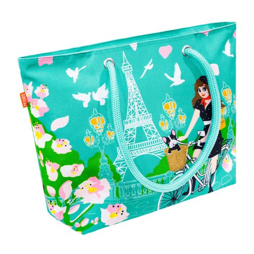 Sac cabas bleu 2 polyester 48 x 34 x 14 cm