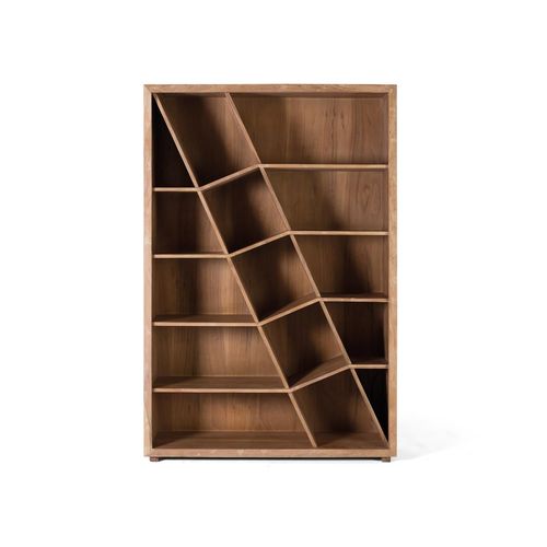 Bibliothèque En Bois Manguier Et Noir